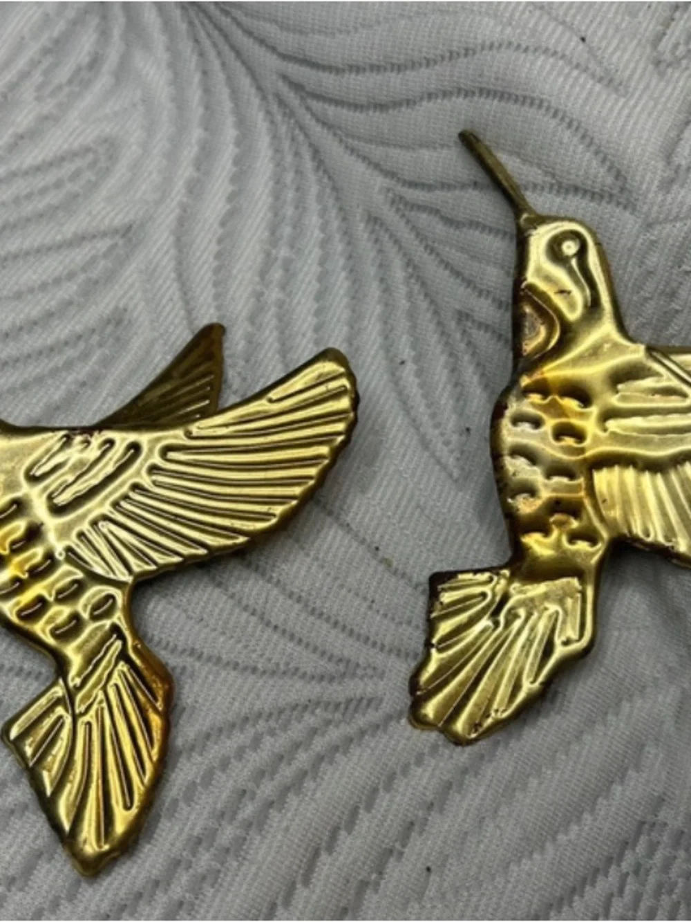 Gold Hummingbird and Flower Wall Decor - Elegant Metal Accent